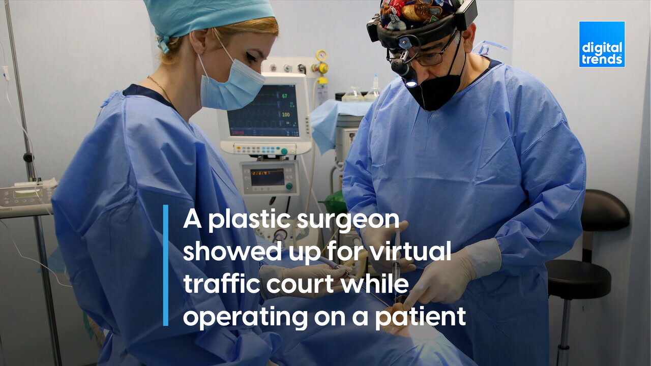 Doctor attends traffic court while in surgery