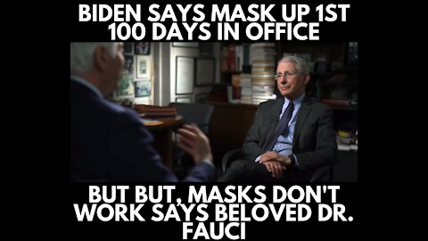 Patriot News Outlet | Remember This? Biden Mandates Masks for 1st 100 Days In Office