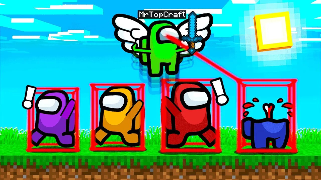 Trolling With HACKS in Minecraft Among Us!