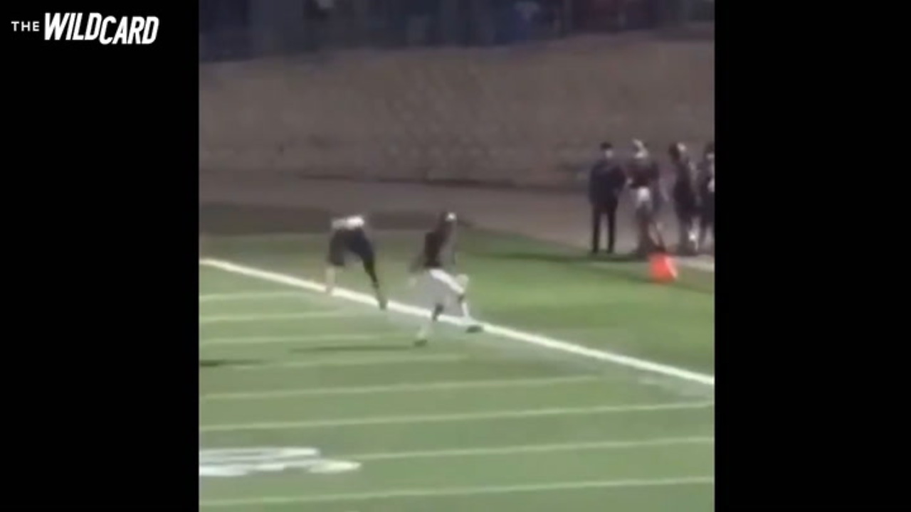 HS Player Pulls Off Wild Spiderman Interception