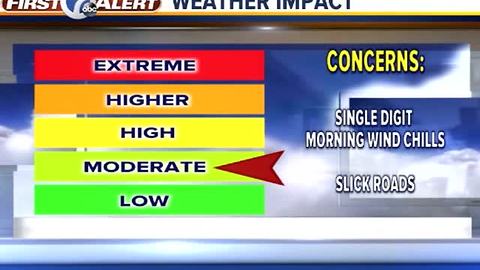 Snow exits, cold lingers