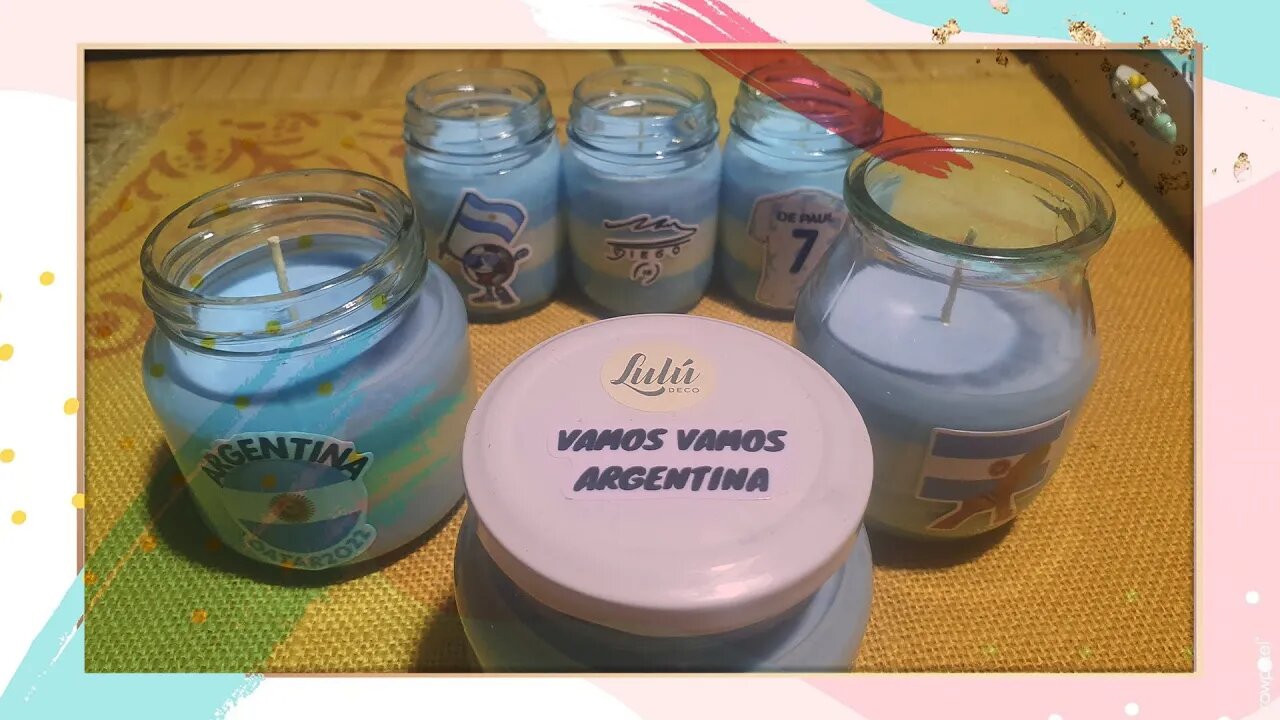 Como hacer Velas de ARGENTINA para el MUNDIAL