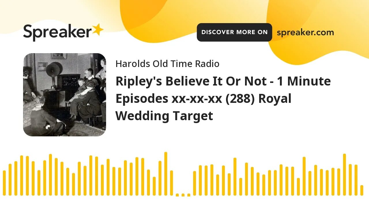 Ripley's Believe It Or Not - 1 Minute Episodes xx-xx-xx (288) Royal Wedding Target