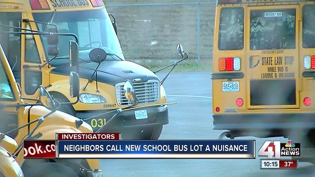 Neighbors call new school bus lot a nuisance