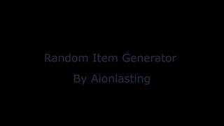 Pre Alpha, Generated Items System