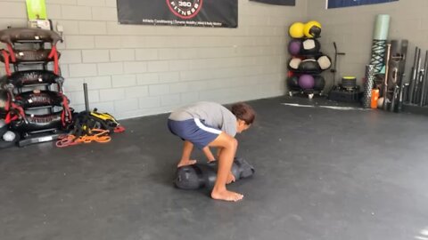 Sandbag Shoulder Cleans