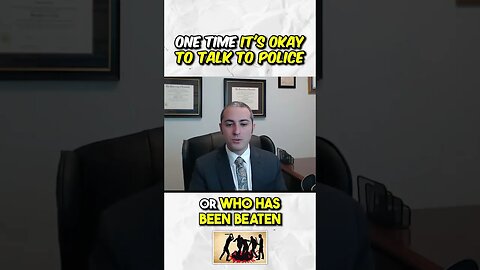 Lawyer: Talk To The Police