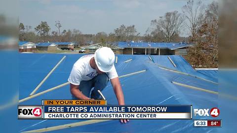 Free surplus tarps to be distributed to hurricane victims tomorrow