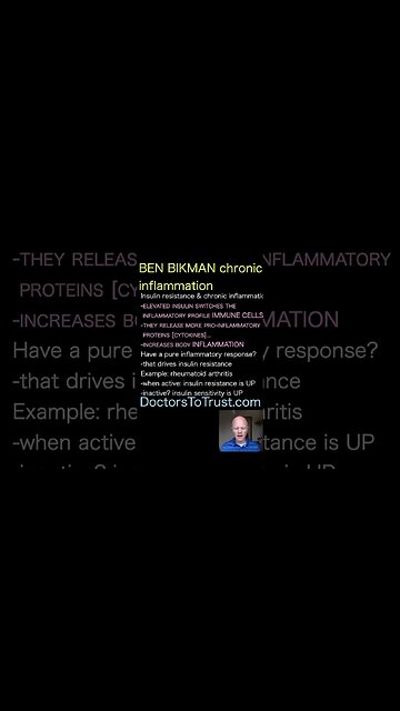 BEN BIKMAN. insulin resistance UP...chronic inflammation is UP and vice versa!