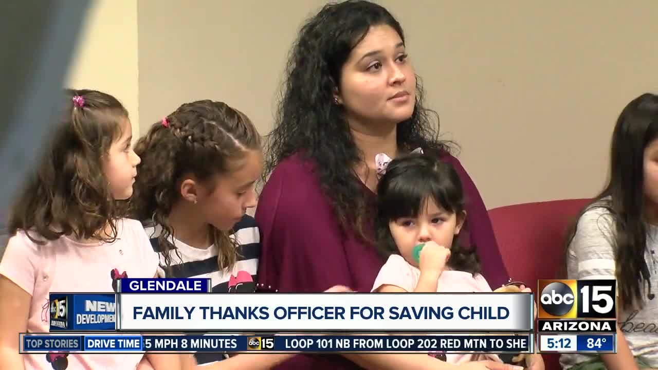 Family meets life-saving officer