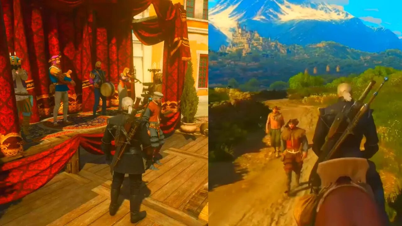 THE WITCHER 3 Ambience - Toussaint Relaxing Gameplay - Walking, Horseback, Exploring - Meditative