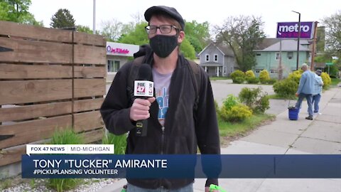 Lansing local Tony Amirante has been a volunteer since the second pick-up event last May.