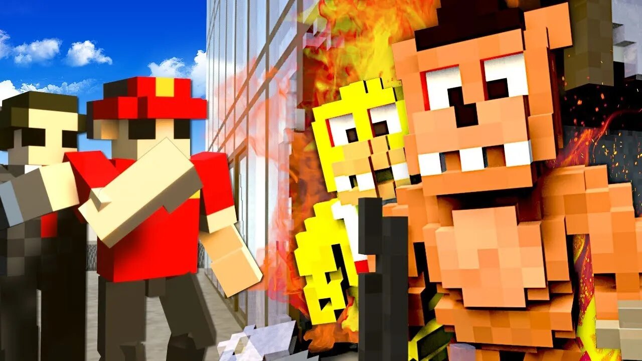 FNAF ANIMATRONICS DESTROY CITY! Teardown