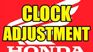 Clock Adjustment - Honda CBR500R / CB500F / CB500X 2013-2018