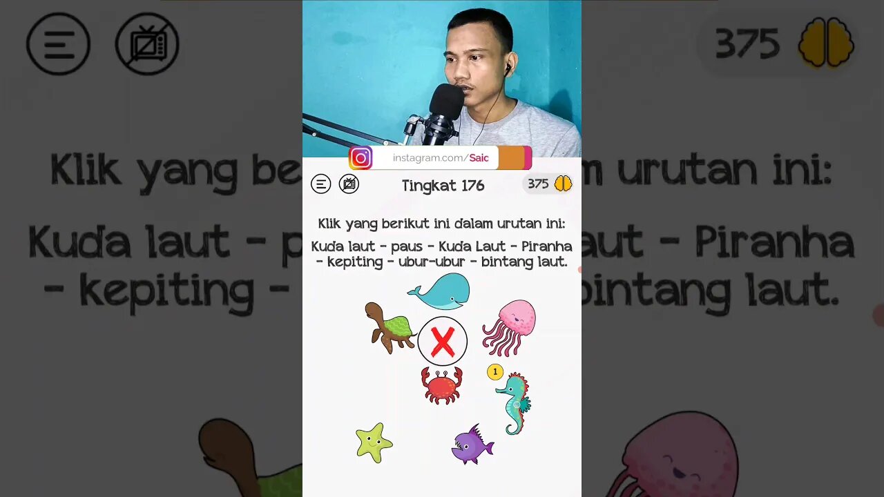 Asah otak, urutan hewan | Braindom level 176