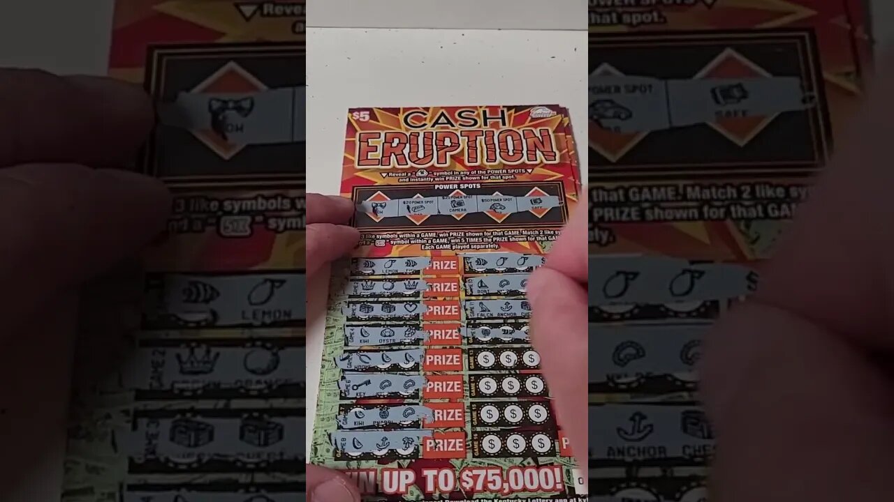 Winning Cash Eruption Lottery Tickets!