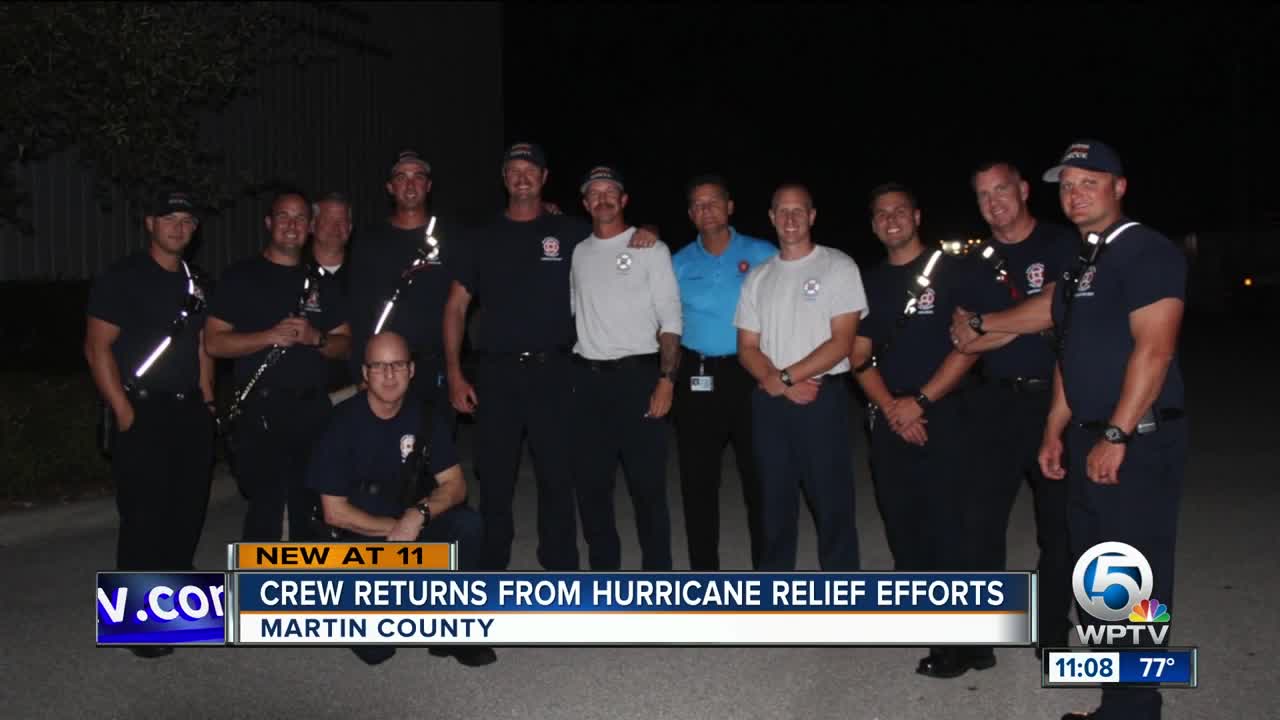 Martin County Fire Rescue crew returns home after Hurricane Michael relief efforts