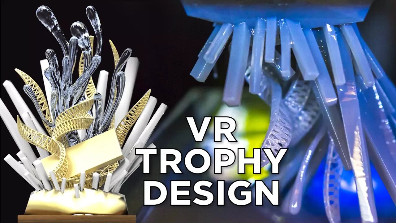 VR Sculpting a 3D Printed Trophy