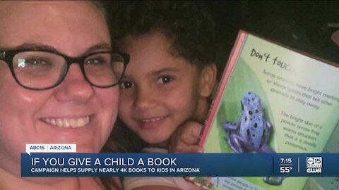 'If You Give A Child A Book' campaign raises more than $11,000 for kids in Arizona