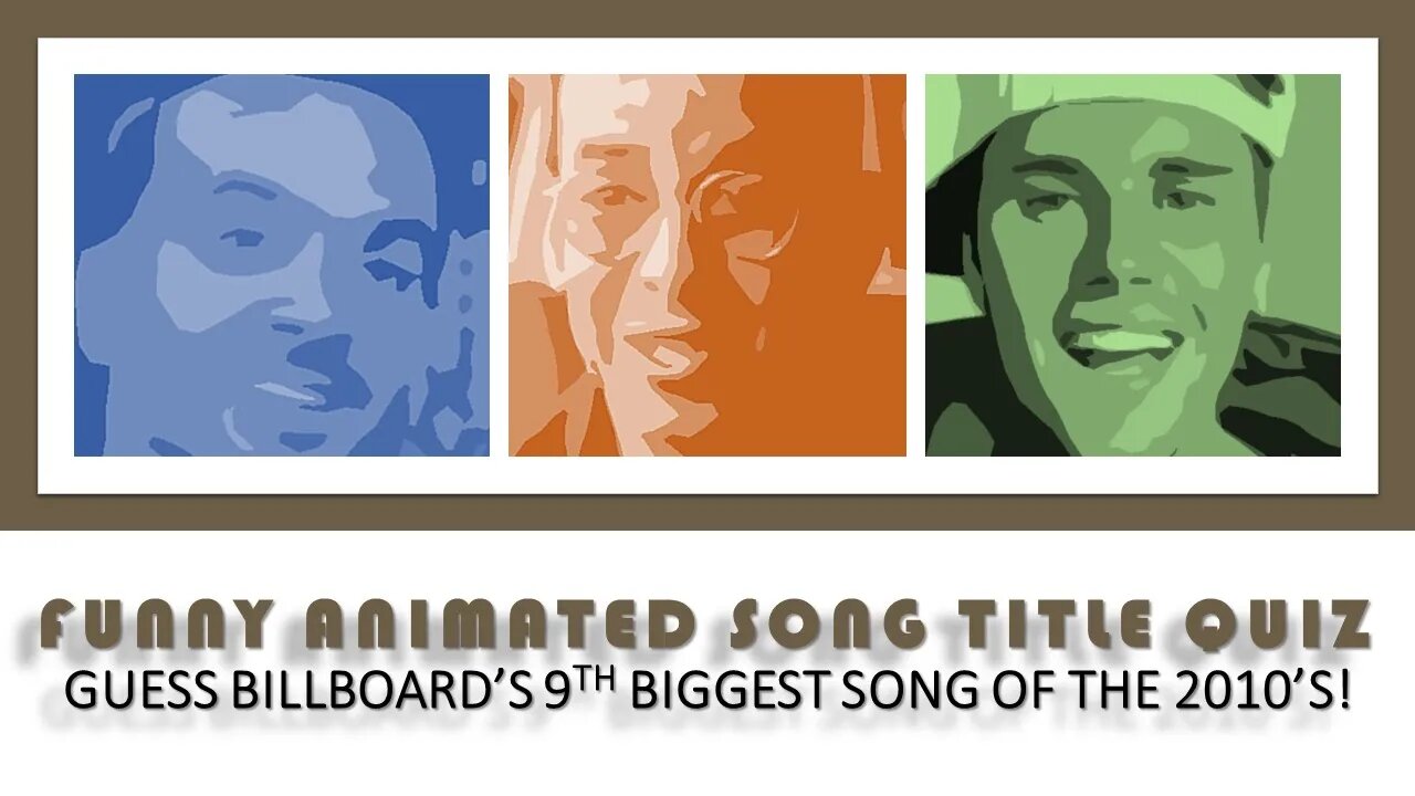 Guess Billboard's 9th Biggest Hit Song Of The 2010's in This Funny Animated Music Title Challenge!