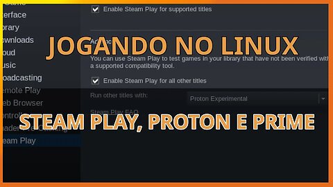 Jogando no linux, steam play com proton, vulkan e prime