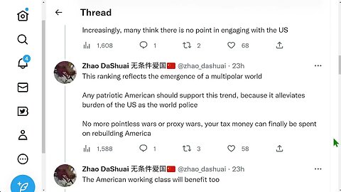 您認為哪三項雙邊關係對中國最重要？