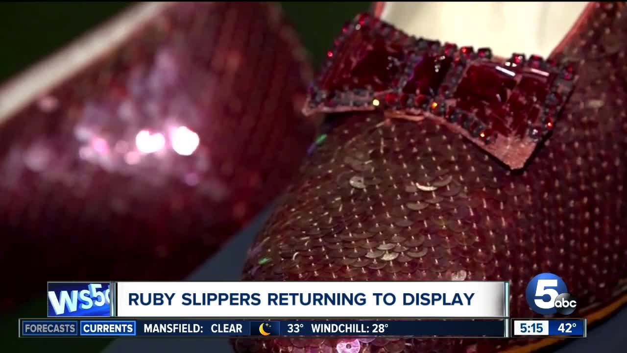 Dorothy's ruby slippers come home