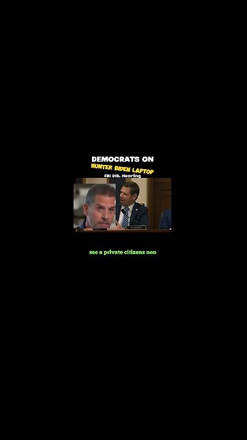 Democrats on H.BIDENS Laptop during FBI DIR. Hearing