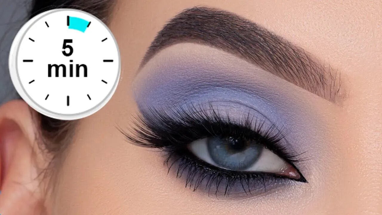 5 MINUTE Soft Blue Foxy Eye Look Tutorial + GIVE AWAY