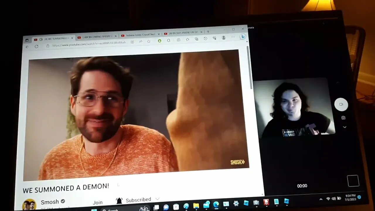 Reaction to WE SUMMONED A DEMON By Smosh