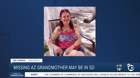 Missing AZ grandmother ma be in SD