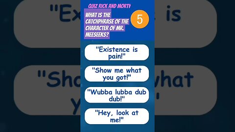 🎬 QUIZ_RICK_AND_MORTY: What is the catchphrase of the character Mr. Meeseeks? #rickandmorty #shorts