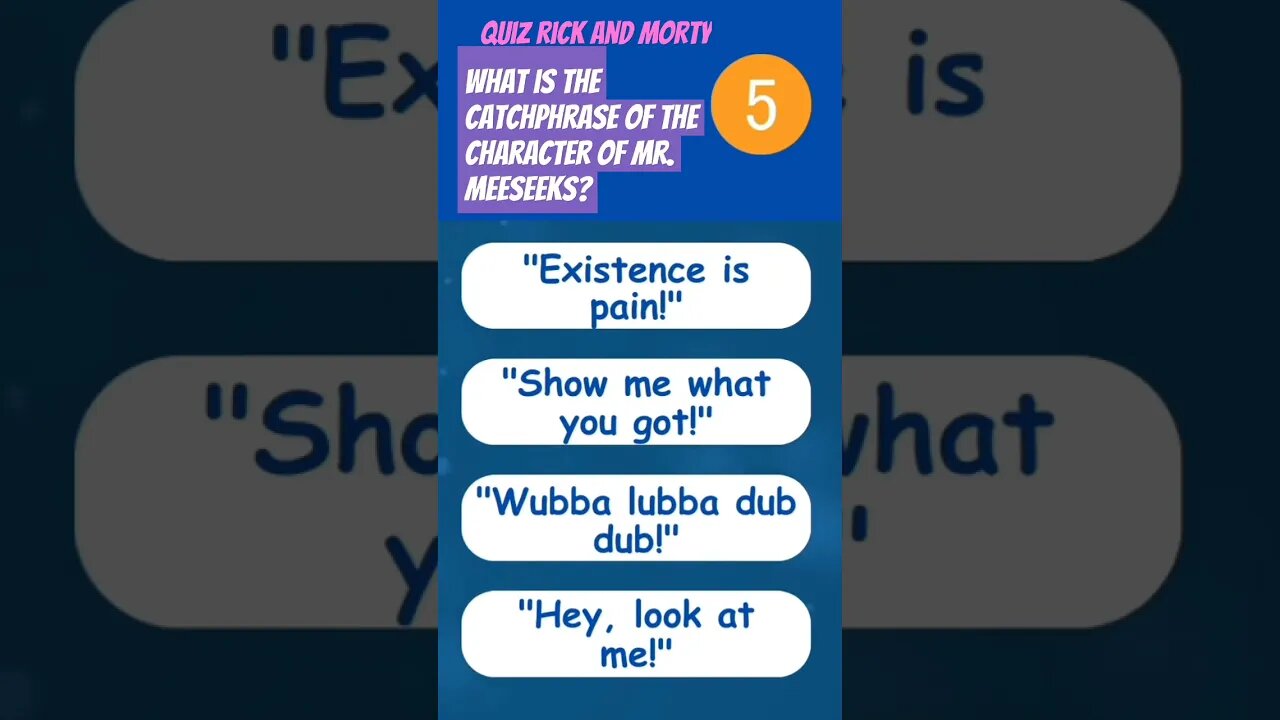🎬 QUIZ_RICK_AND_MORTY: What is the catchphrase of the character Mr. Meeseeks? #rickandmorty #shorts