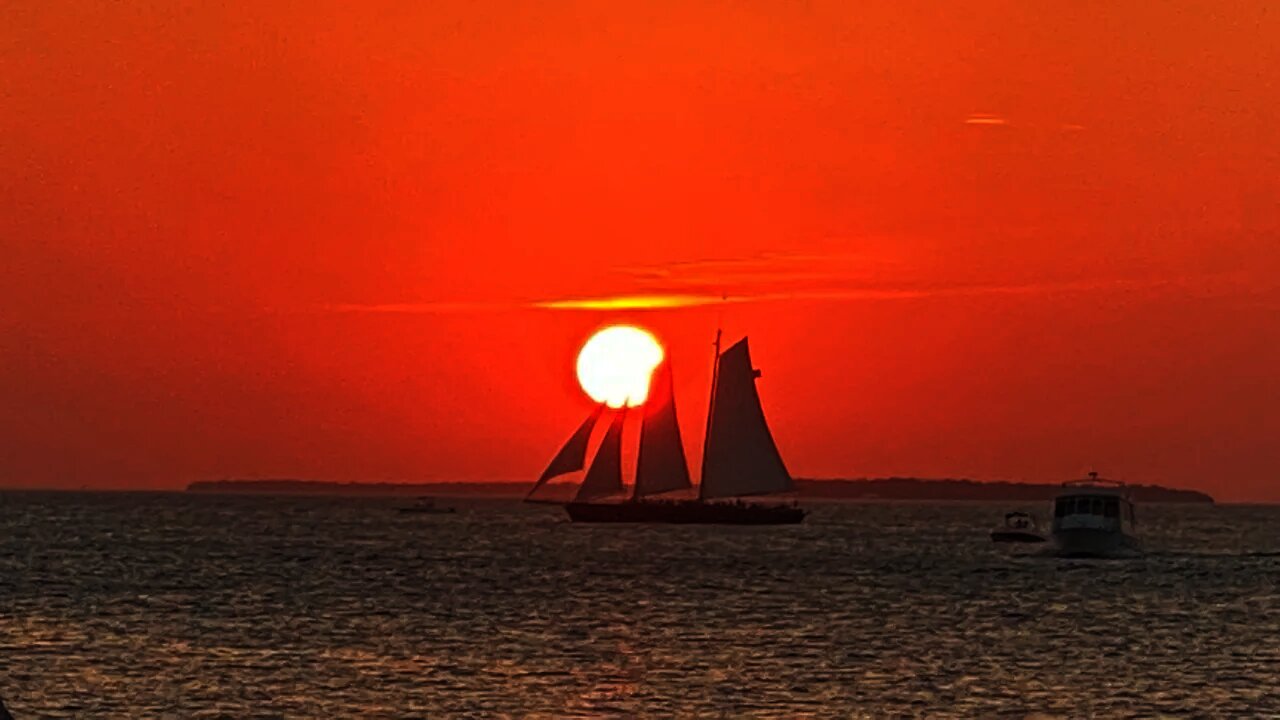 Key West Southern most point, Sunset at Mallory Square - TWE 0278