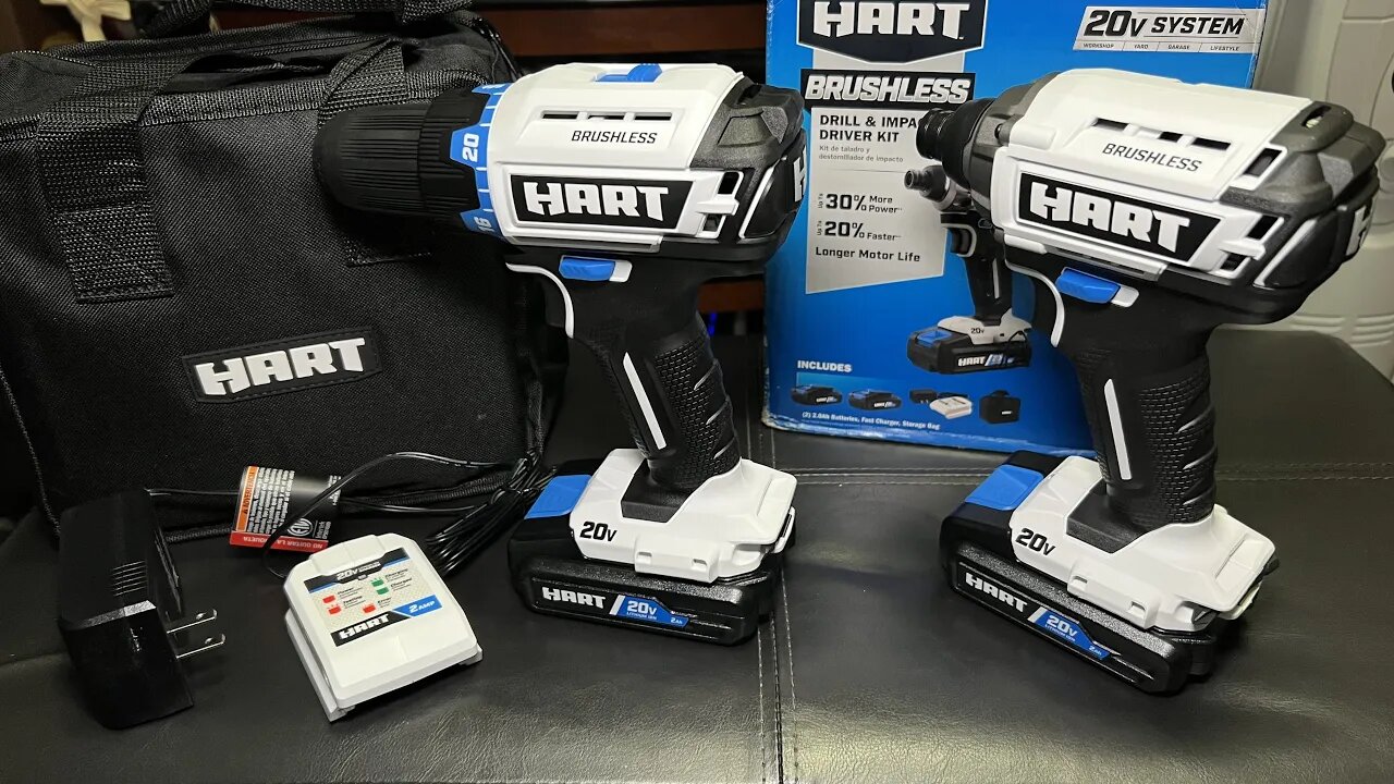 HART 20-Volt Cordless Brushless Drill and Impact Combo Kit HPCK252B Unboxing & Overview