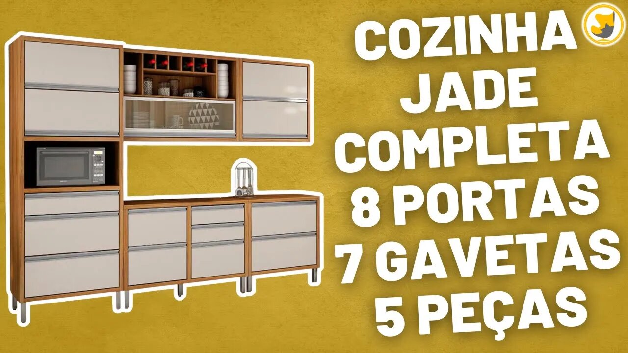 Cozinha Jade Completa 8 Portas 7 Gavetas 5 Peças CHF