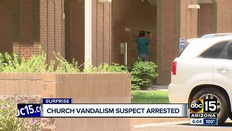 Church vandalism suspect arrested in Surprise