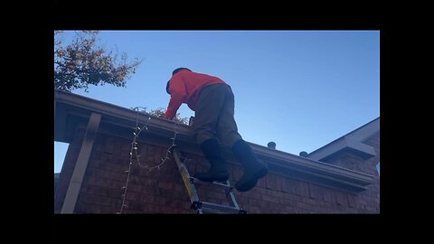 Putting up Christmas Lights