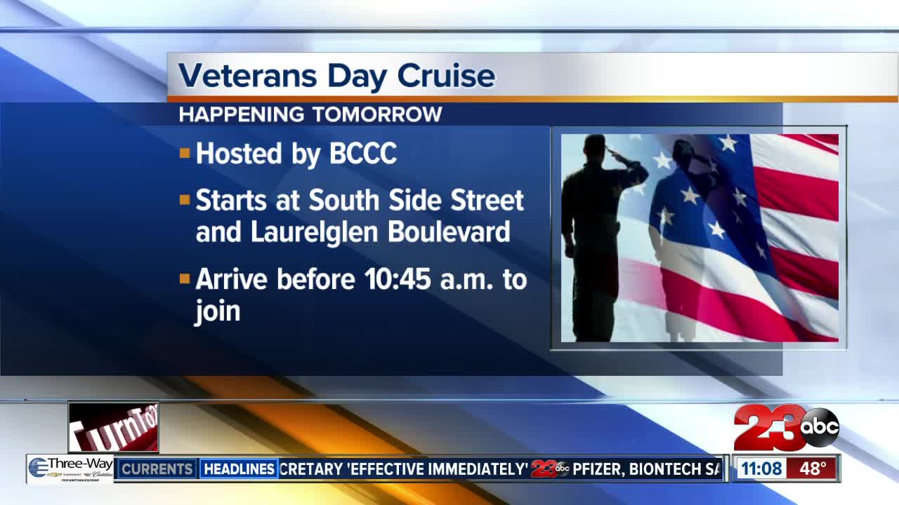 Bakersfield Car Club Council hosting a Veterans Day Cruise.