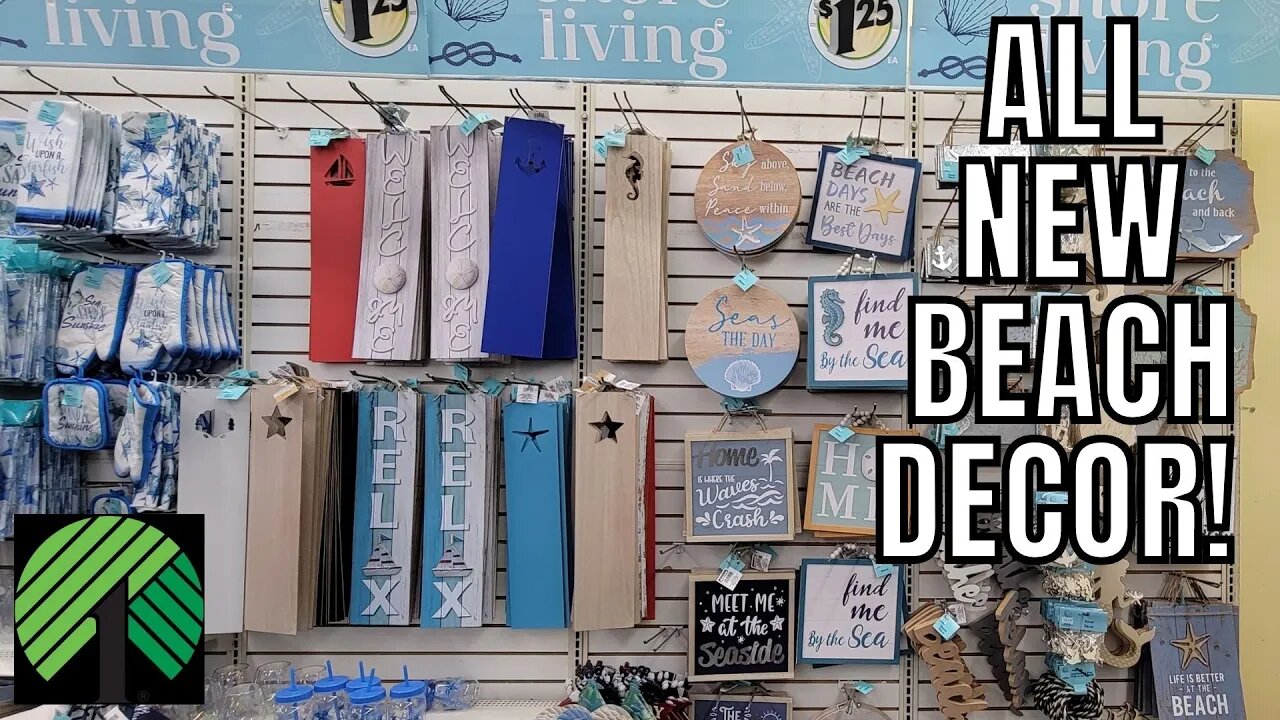 DOLLAR TREE | NEW BEAUTIFUL BEACH DECOR AND SUMMER DECOR! | STORE WALK THRU @dollartree #dollartree