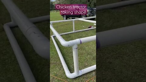 Chicken Tractor taking shape. #chicken #chickentractor #meatchickens