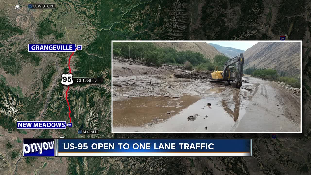 Update: Highway 95 between New Meadows and Grangeville open to one lane