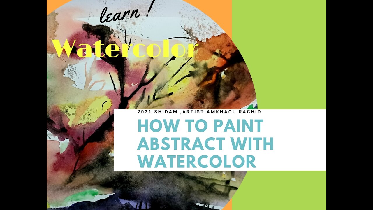 How to paint abstract with watercolor