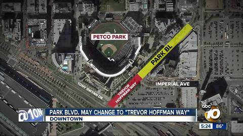 Park Blvd may be renamed for Trevor Hoffman