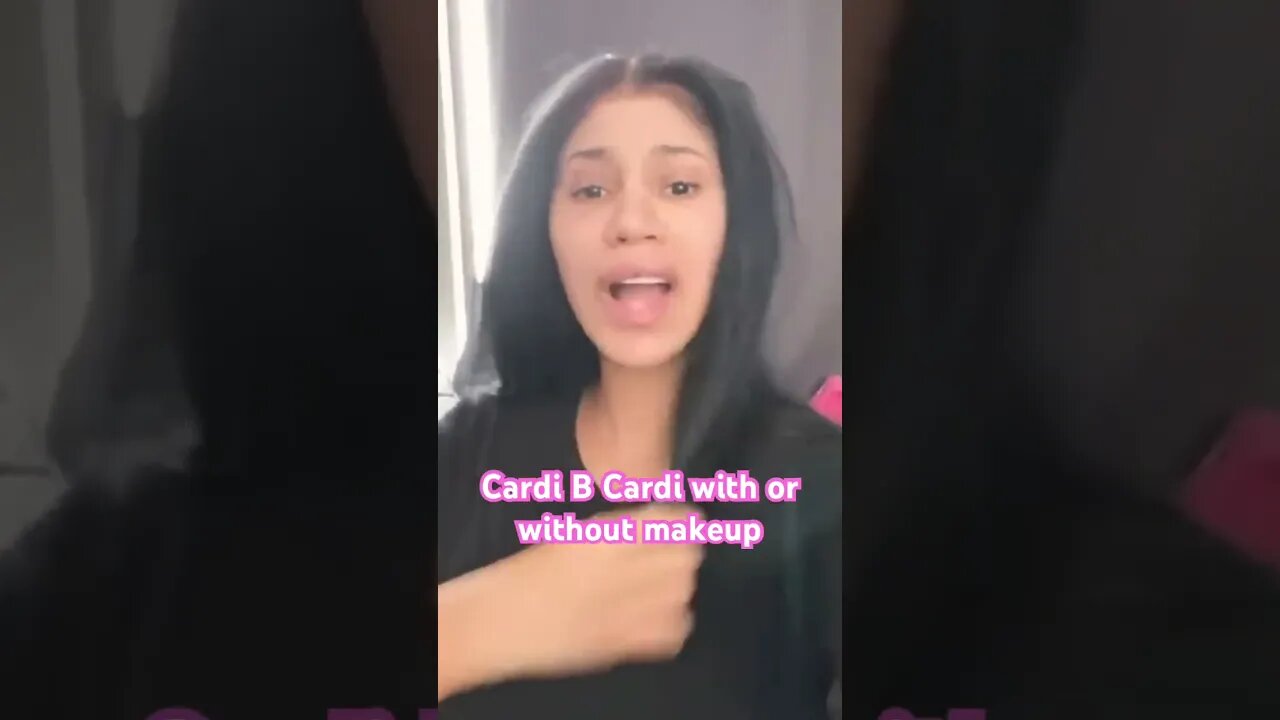 Cardi be with or without makeup #shorts