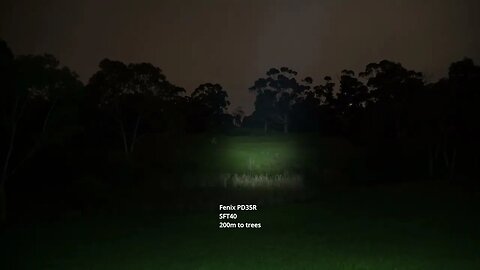 Fenix PD35R: 200m beamshots in a field