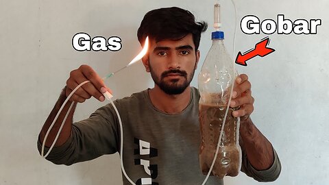 How to Make mini Gobar Gas Plant at Home - in Hindi