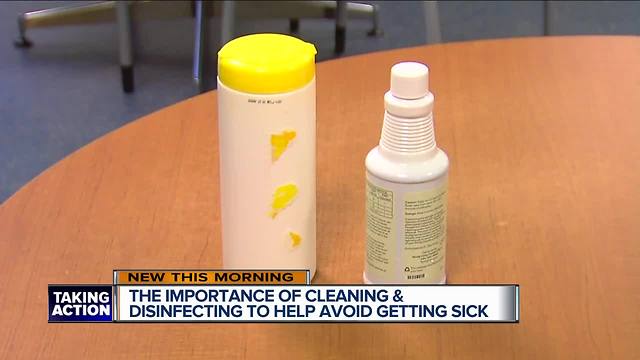 Importance of cleaning and disinfecting to help avoid getting sick