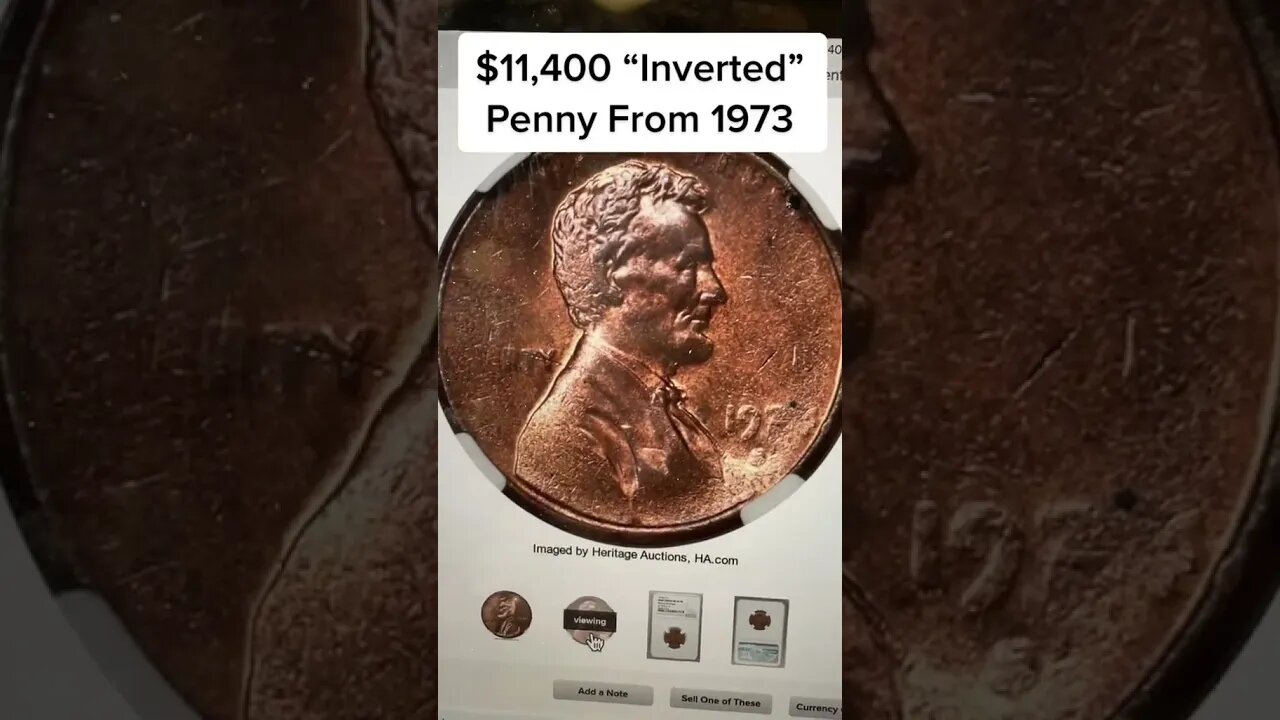 1973 Penny Over $10,000... The "Inverted" Penny!