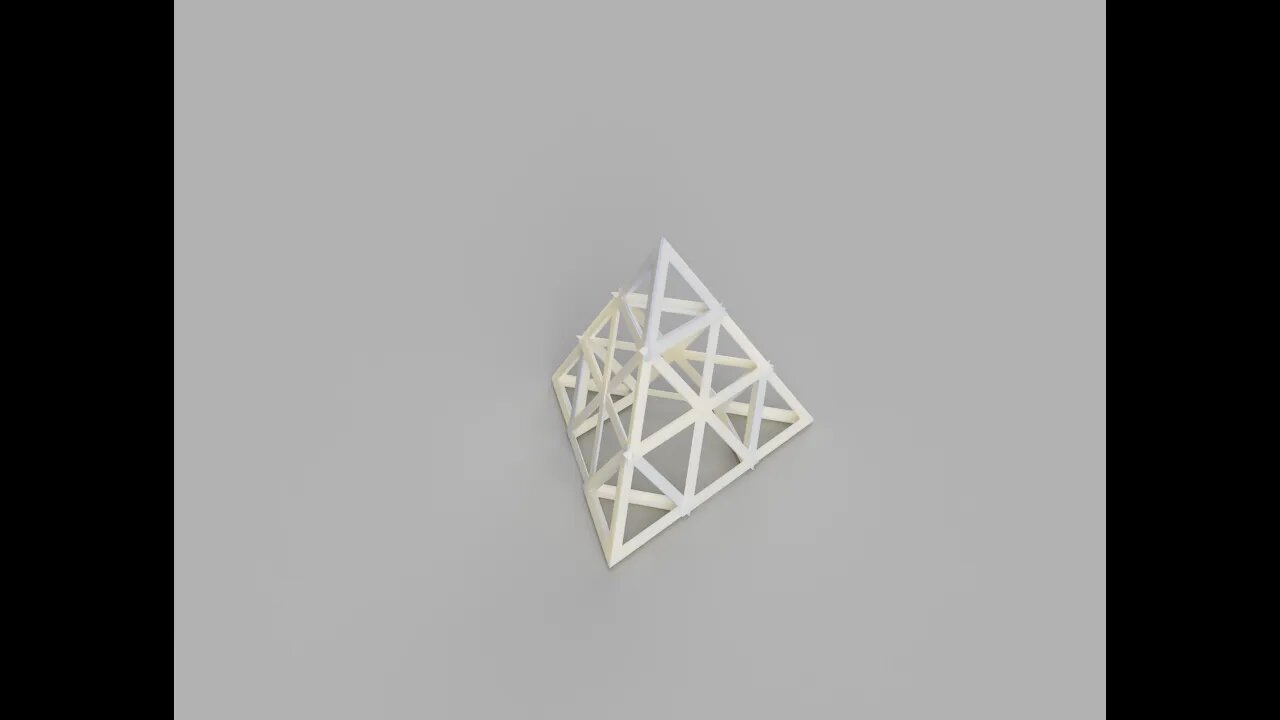 Triangle Frame Pyramid Stack (2D/3D Combination)